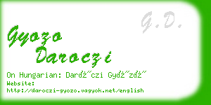 gyozo daroczi business card